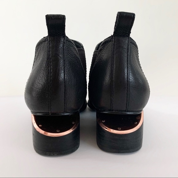 ALEXANDER WANG | KORI BOOT BOOTIES CUT-OUT HEELS ROSE GOLD CUT-OUT HEEL LEATHER - Picture 5 of 16